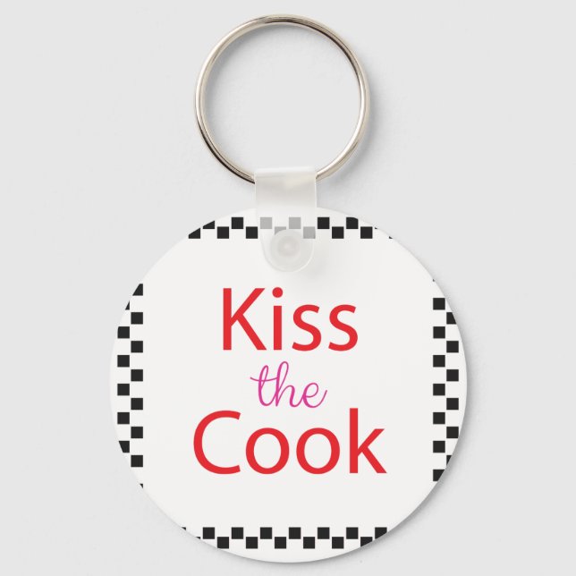 Kiss The Cook Keychain (Front)