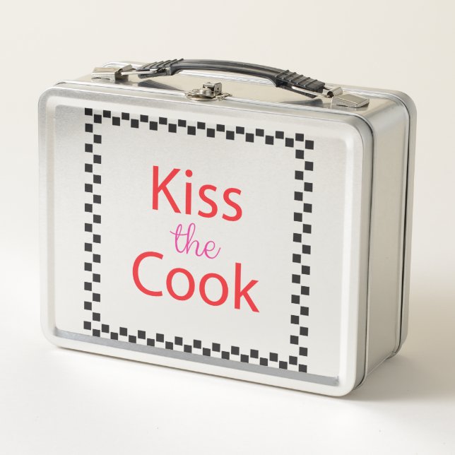 Kiss The Cook Metal Lunch Box (Front)