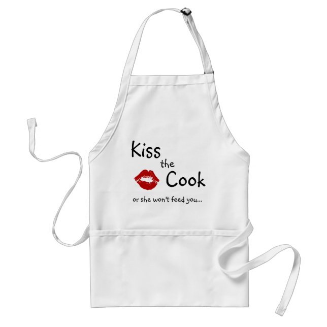 Kiss the Cook, or she won't feed you Standard Apron (Front)