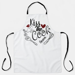 kiss the cook personalized apron