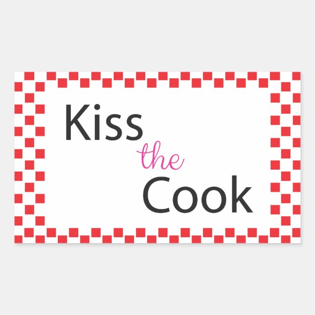 Kiss The Cook Sticker (Front)