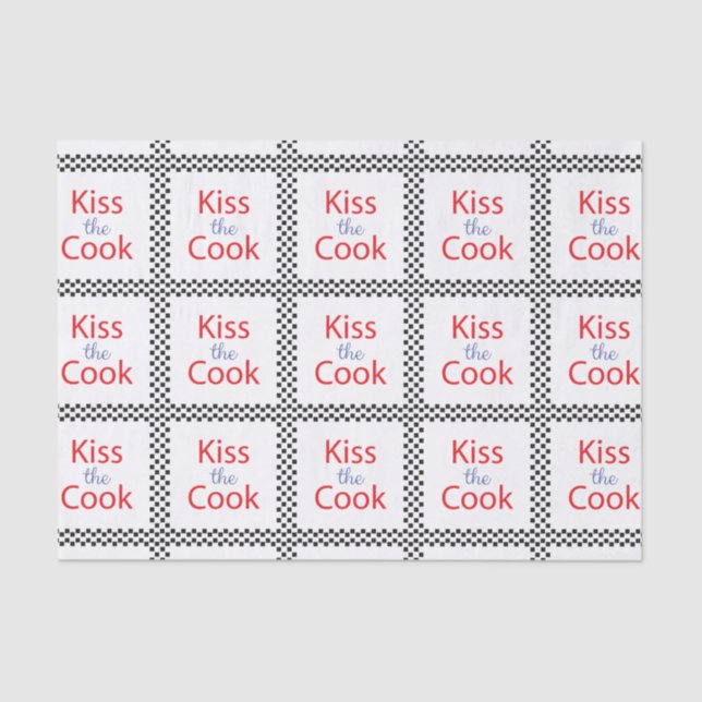Kiss The Cook Tissue Paper (Front)