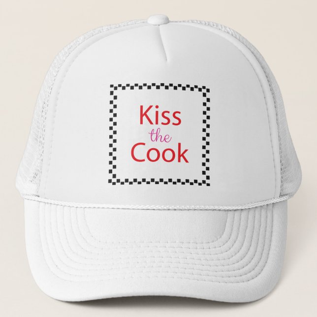 Kiss The Cook Trucker Hat (Front)