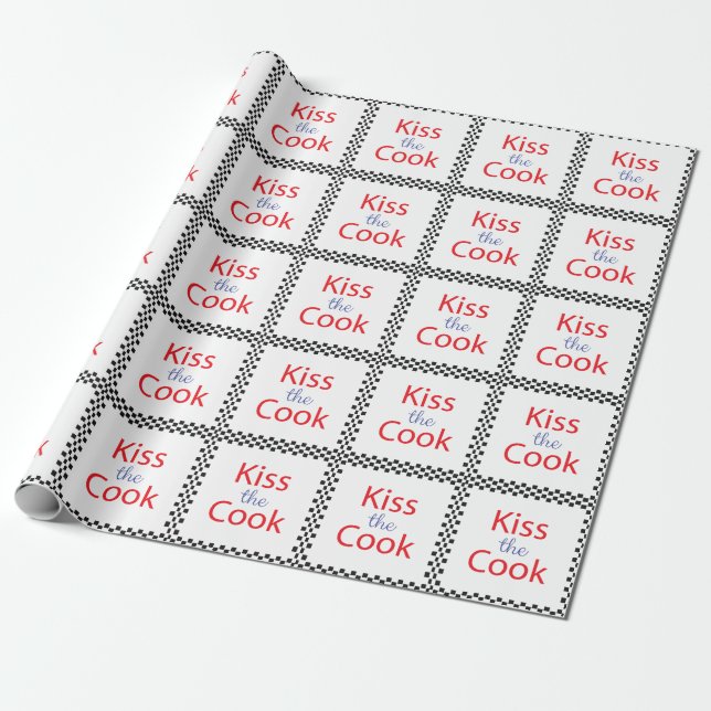 Kiss The Cook Wrapping Paper (Unrolled)