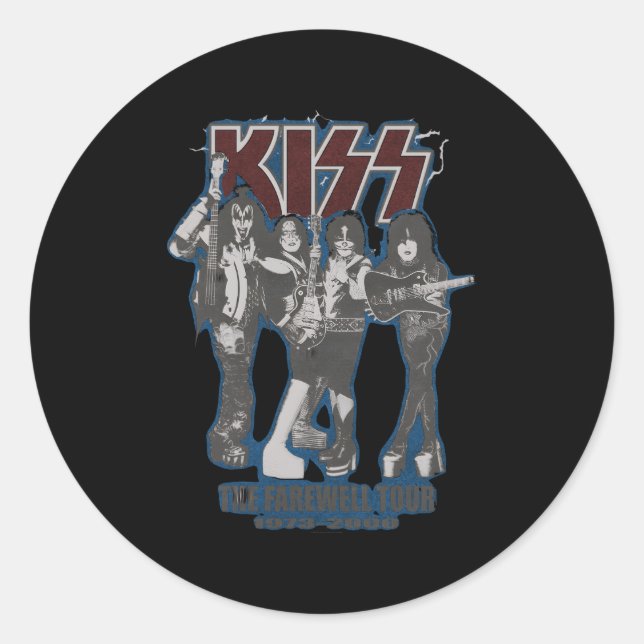 Kiss The Farewell Tour Classic Round Sticker (Front)