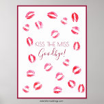 Kiss the Miss Game | Paper Poster<br><div class="desc">Embrace the joy of pre-wedding celebrations with our 'Kiss The Miss Goodbye' Bachelorette Game Keepsake Poster, a delightful addition to any bridal shower or bachelorette party. This fun and humourous activity invites guests to leave their mark with lipstick kisses, creating a cherished keepsake for the bride-to-be to cherish. How to...</div>