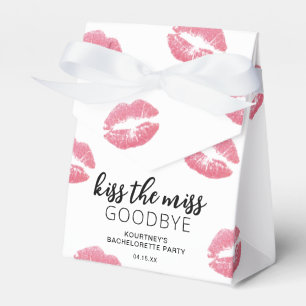 Kiss The Miss Goodbye Bachelorette Party Favor Box