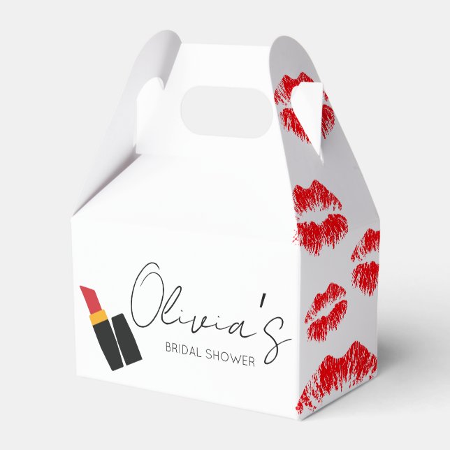 Kiss the miss goodbye bridal shower favor box (Front Side)