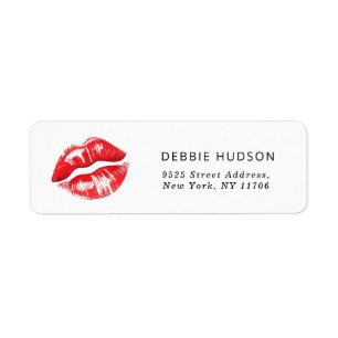 Kiss the Miss Goodbye Red Kiss Return Address