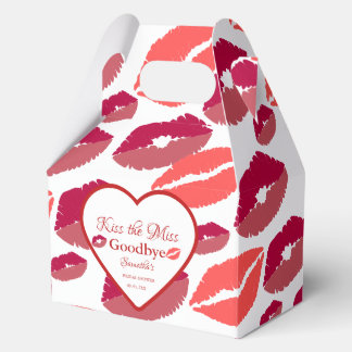 Kiss the misss goodbye valentine bridal shower favor box