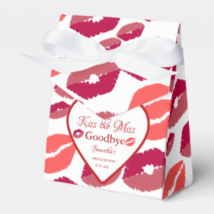 Kiss the misss goodbye valentine bridal shower favor box