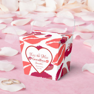 Kiss the misss goodbye valentine bridal shower favor box
