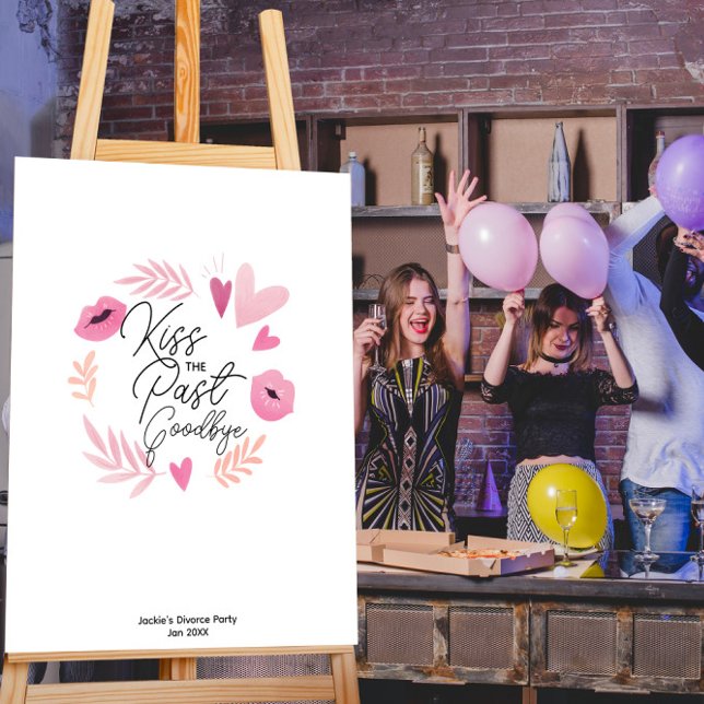 Kiss The Past Goodbye Divorce Party Game Poster (Creator Uploaded)