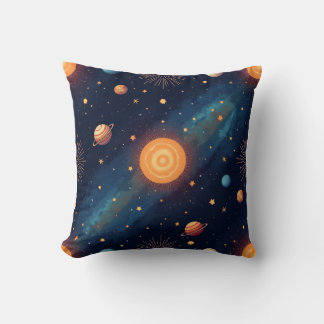 Kiss the universe throw pillow