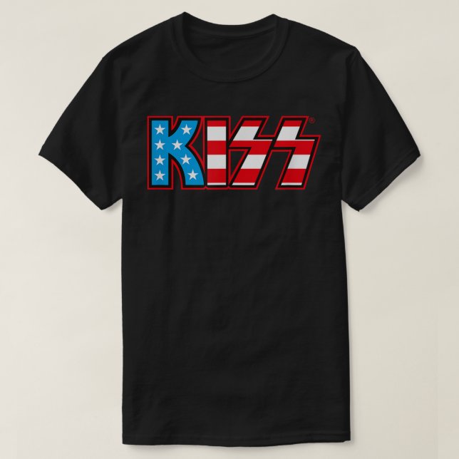 KISS unisex child Classic KISS USA Logo T Shirt, B T-Shirt (Design Front)