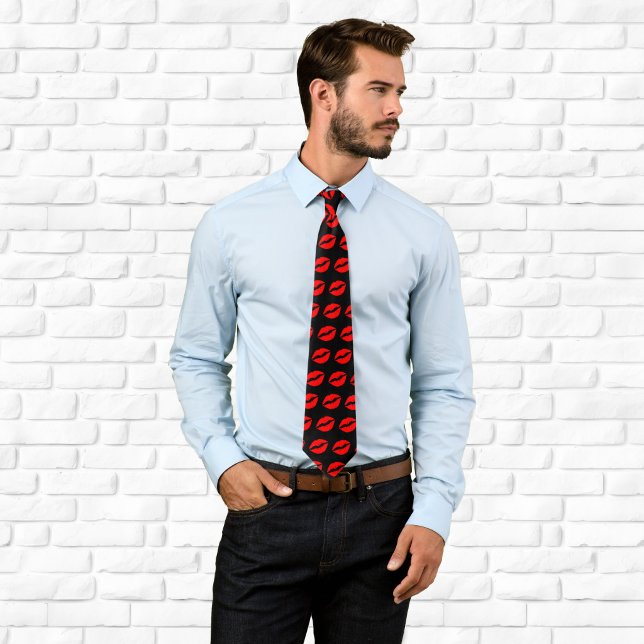 Kiss You All Over with Red Lipstick Tie (Kiss You All Over with Red Lipstick Tie)