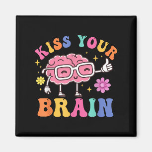 Kiss Your Brain Thumbs Up Happy With Gles Motivati Magnet