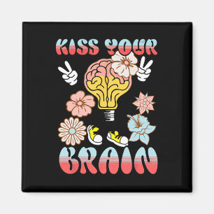 Kiss Your Brain Valentines Test Day Teacher Squad Magnet