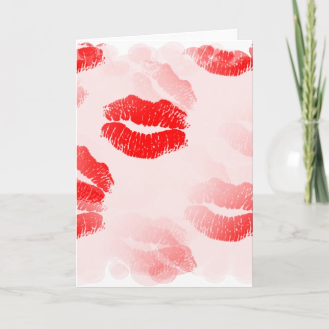 Kissable Lips Greeting Card (Front)