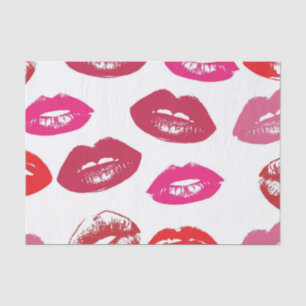 Kissable Lips (Kissing Lips, Red & Pink Lipstick) Tissue Paper