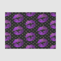 Kissable Purple Glitter Lips