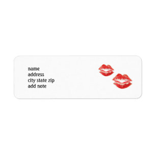 KISSABLE RETURN ADDRESS LABEL