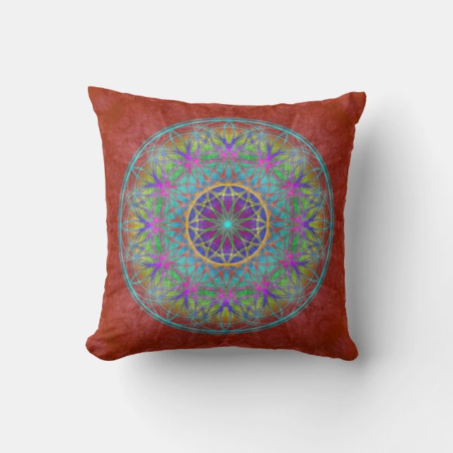 Kissen ~ Healing~Energy Oneness ~ "Flower Of Life" Throw Pillow (Front)