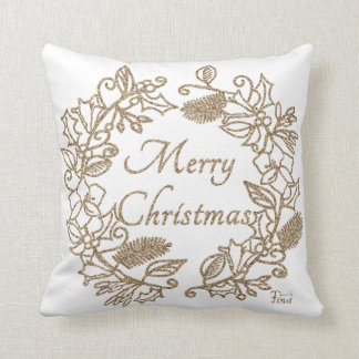 Kissen Kranz Merry Christmas Throw Pillow