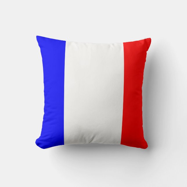 Kissen mit französischer Flagge Throw Pillow (Front)