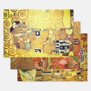  Kisses and Hugs by Gustav Klimt/  Valentine's Day Wrapping Paper Sheet