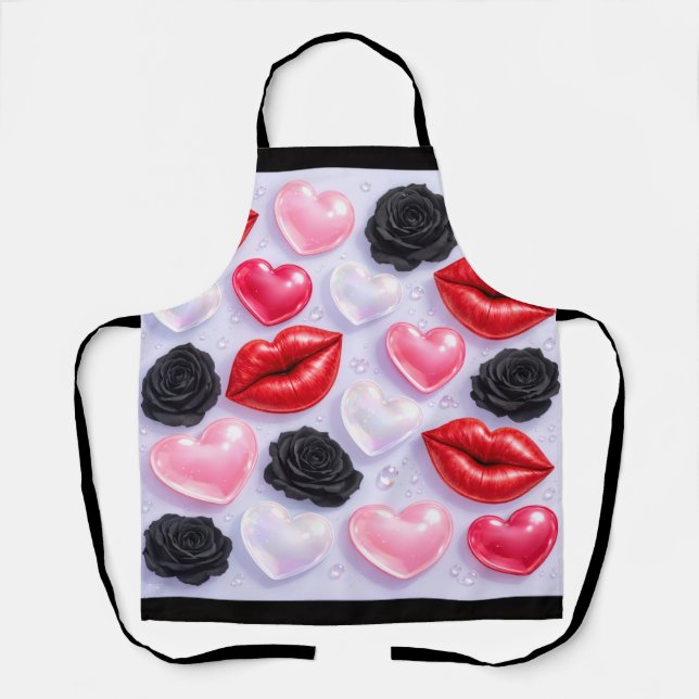 Kisses and roses apron (Front)