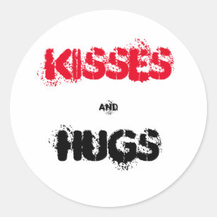 Kisses & Hugs Classic Round Sticker