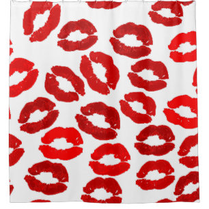 kisses lips lipstick print valentines day pattern