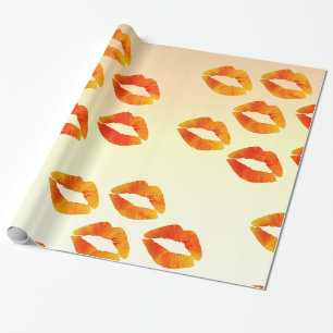 Kisses,Lips  Wrapping Paper, 30 in x 6 ft Wrapping Paper