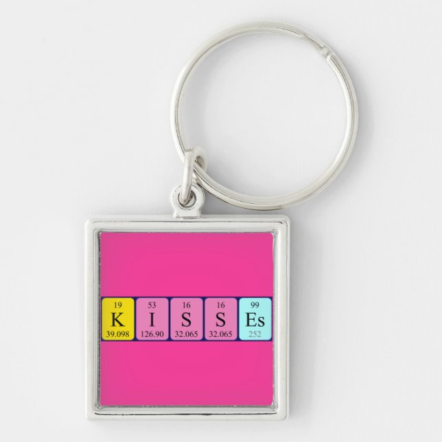 Kisses periodic table name keyring (Front)
