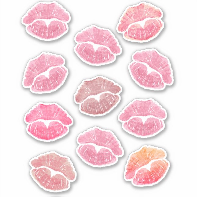 Kisses Stickers Love & Kisses Skins & Stickers (Front)