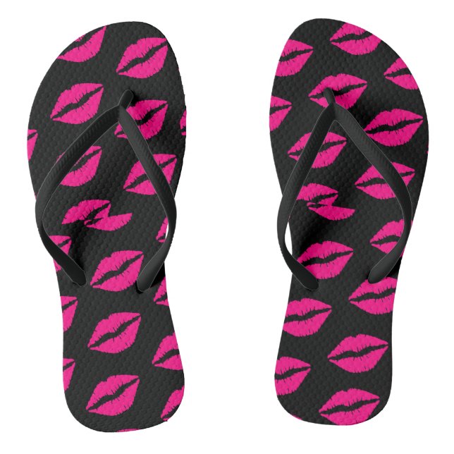  Kisses Valentine's Day 2024 st valentine    Flip Flops (Footbed)