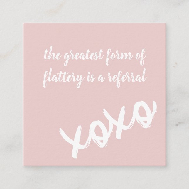 Kisses XOXO Neutral Colors Referral Card (Front)
