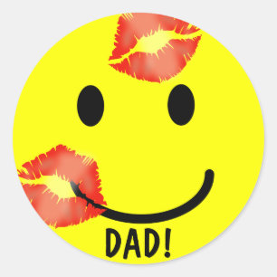 'KISSEY' DAD FATHER'S DAY FACE STICKERS