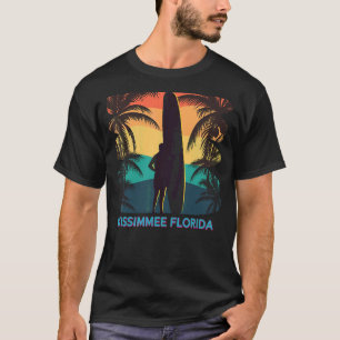Kissimmee Florida Palm Tree Surfboard Surfer Surfi T-Shirt