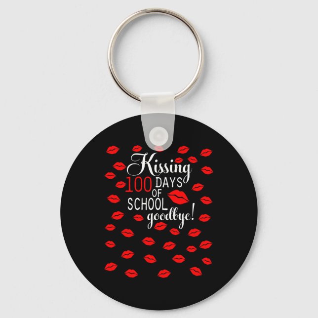 Kissing 100 Days Good1  Keychain (Front)