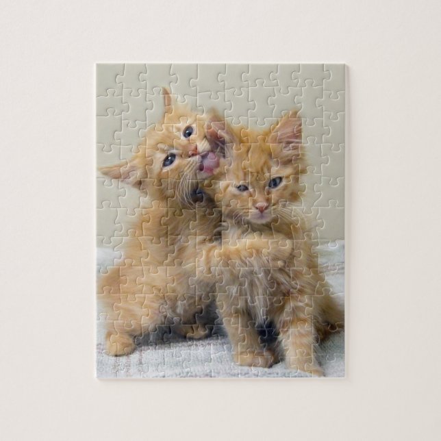 Kissing and Hugging Kittens Jigsaw Puzzle (Vertical)