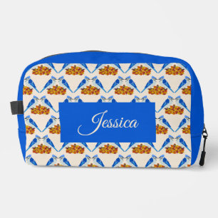Kissing Blue Jays Fall Wedding Custom Dopp Kit