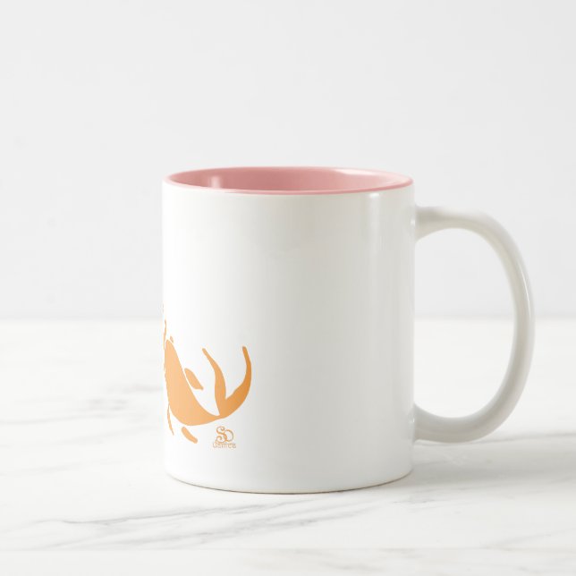 KISSING CARP Two-Tone COFFEE MUG (Right)