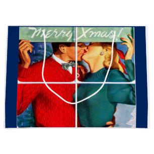 Kissing Christmas Large Gift Bag