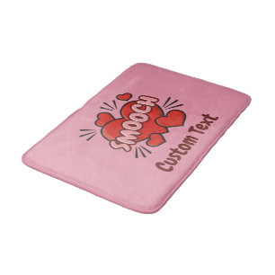 Kissing Comic Sound Effect Bath Mat