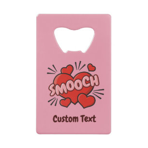 Kissing Comic Sound Effect Credit Card Bottle Opener