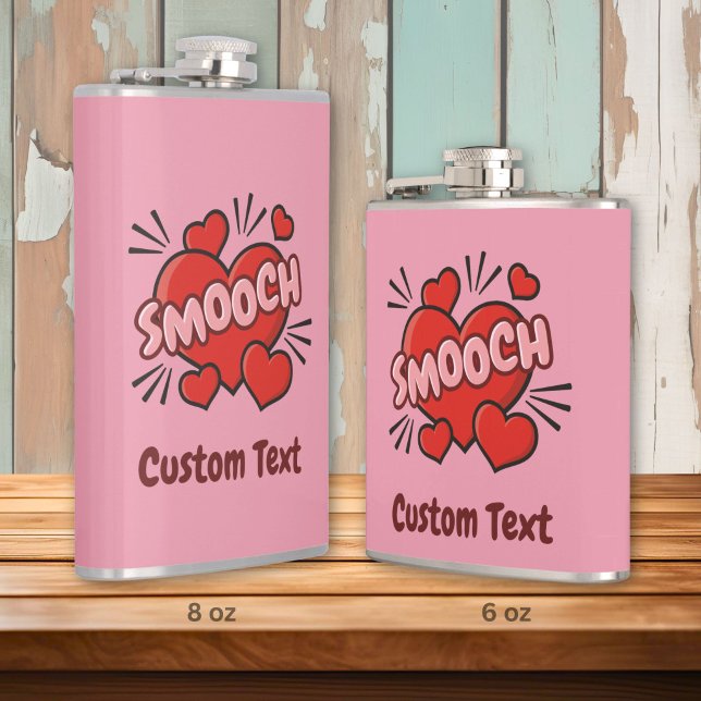 Kissing Comic Sound Effect Hip Flask (Creator Uploaded)
