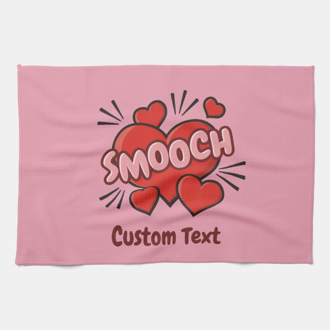 Kissing Comic Sound Effect Kitchen Towel (Horizontal)