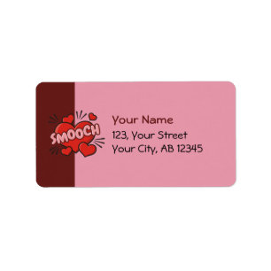 Kissing Comic Sound Effect Label